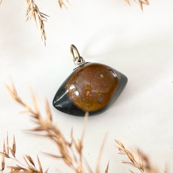 Vintage Mystery Gemstone Eye Pendant - Picture 3 of 7